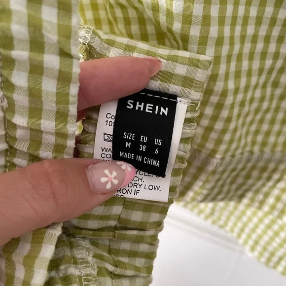 Green Gingham Two Piece Set - Picture 4 of 8